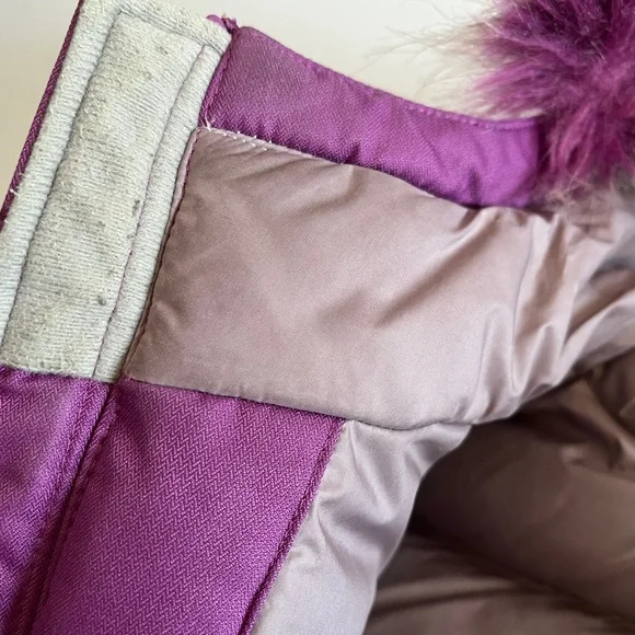 North Face down jacket girls large 14 16 Greenland parka purple Hyvent hooded - Picture 8 of 11